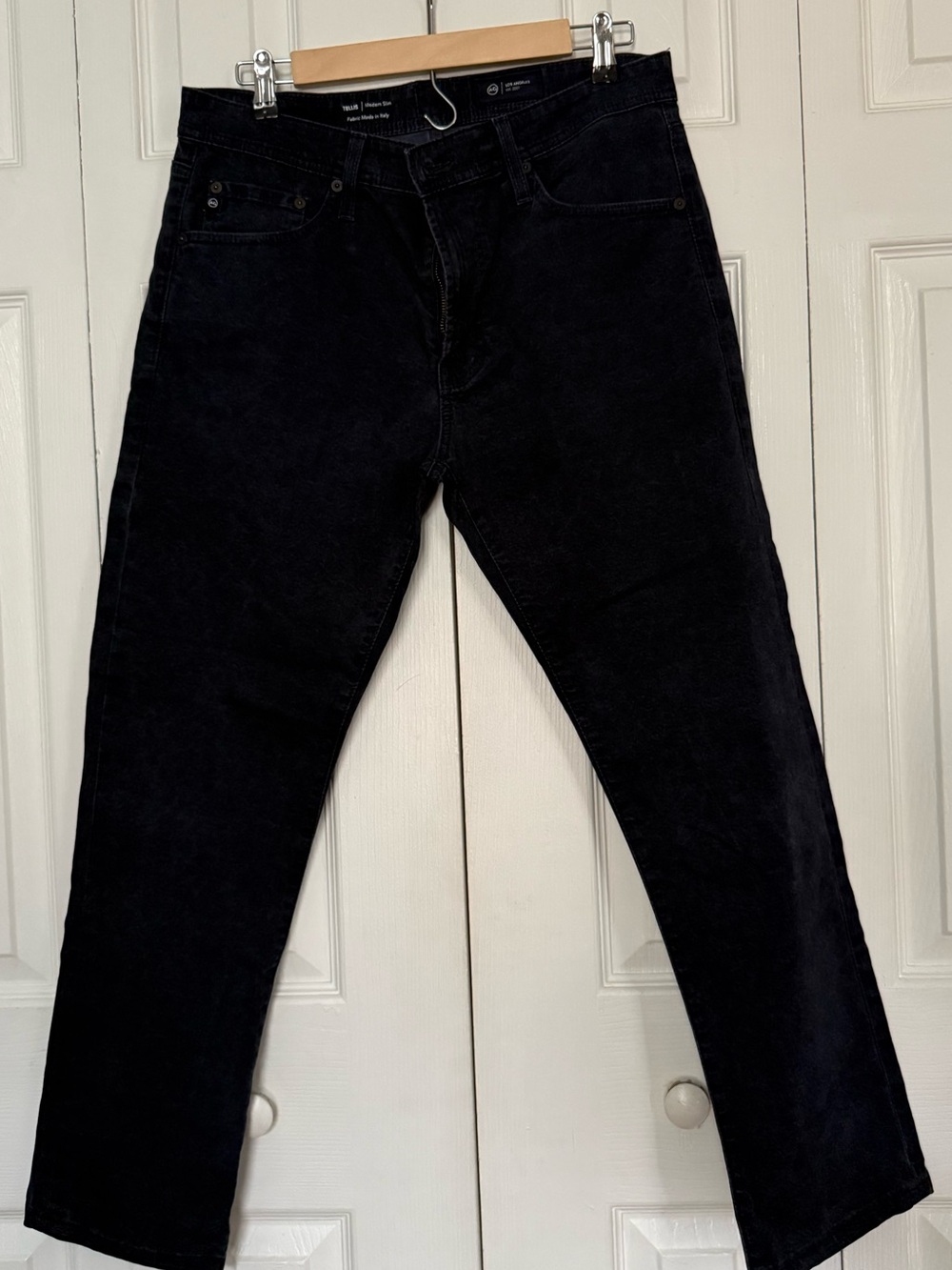 Men's Straight Fit Black Corduroy Jeans